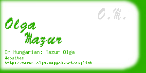 olga mazur business card